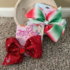 Jojo Siwa Christmas Holiday Big Hair Bows NEW